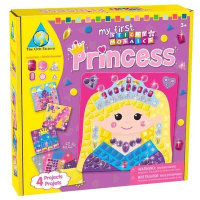 The Orb Factory Sticky Mosaics Mosaik Bastelset Prinzesssin 4 Bunte Designs