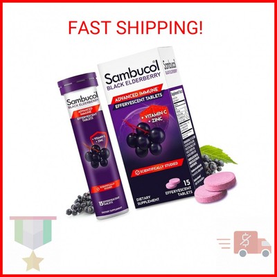 Sambucol Black Elderberry Effervescent Tablets - Elderberry with Zinc and Vitami