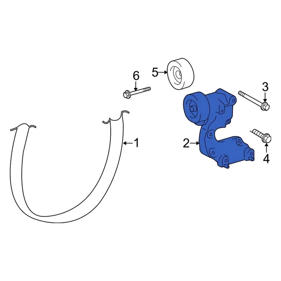 For Toyota Camry 07-17 Toyota 1662031040 Accessory Drive Belt Tensioner Assembly — 第 4/4 张图片