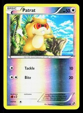 Patrat 77/114 Black & White LP Reverse Holo Pokemon Card TCG