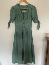 Free People Love of My Life cheesecloth green midi dress XS