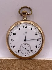 Antique Vintage 12s Elgin Pocket Watch 20 Years GF Gold Filled!! Runs!! SHINY!!!