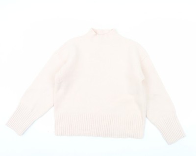 Marks and Spencer Damen Strickpullover Elfenbein Stehkragen Größe M