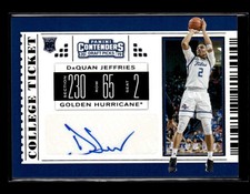 2019 Panini Contenders Draft Picks #109 DaQuan Jeffries AUTO