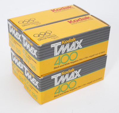 4x Rolls Kodak 120 Tmax 400 Black & White Film Expired 02/2003