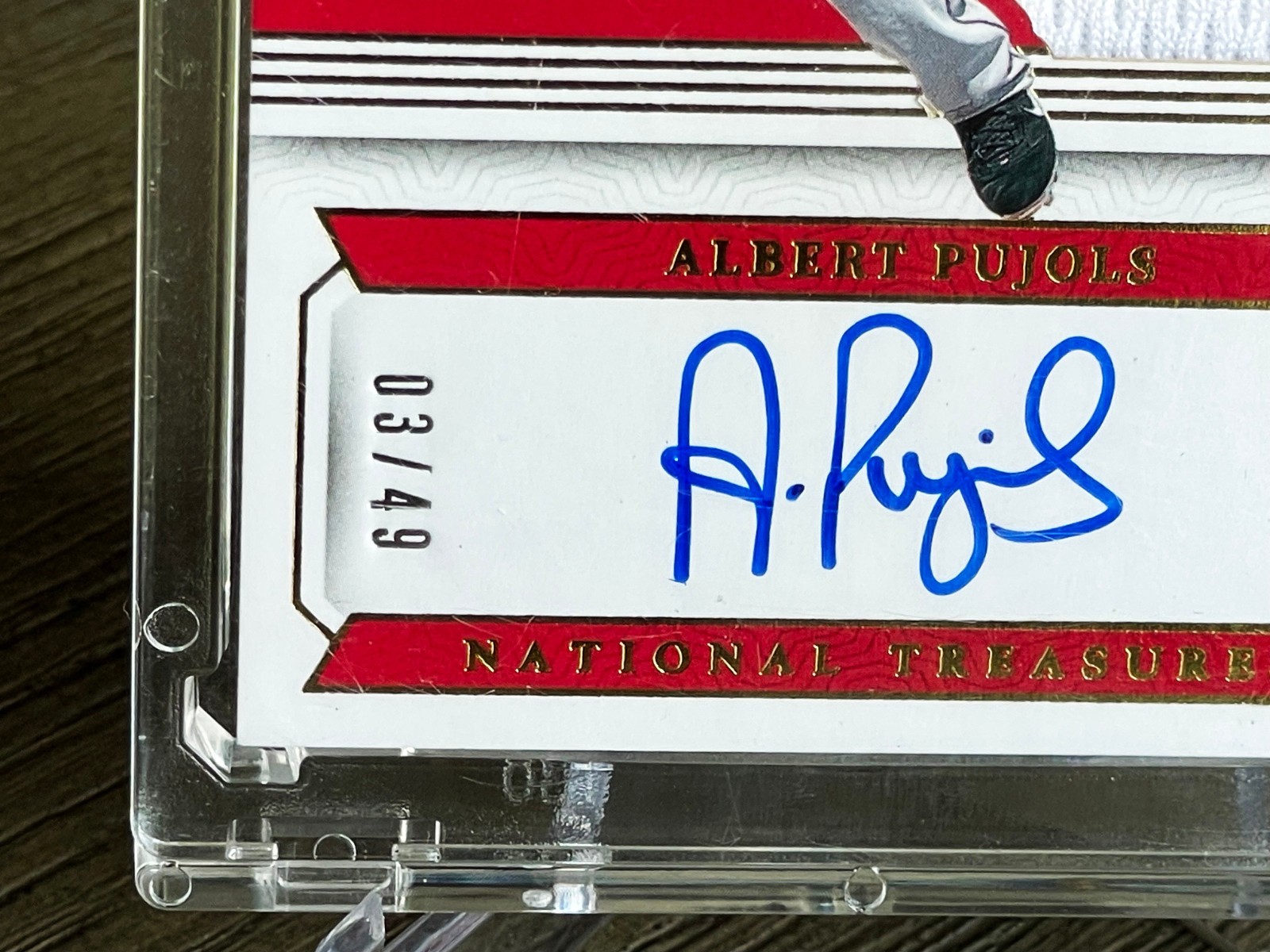 🔥 ALBERT PUJOLS 2024 Panini National Treasures On Card  Auto  /49 🔥🔥 Cardinal view 2