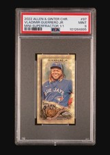 Marketplace image: Allen and ginter 2022 Vladimir Guerrero  Mini Superfractor 1/1 PSA 9