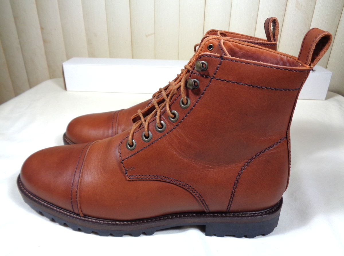EUC Patina Brown Leather Lace Up Boots Handmade In Mexico Vintage Lace Up Boots Mens Size 7 Patina Made | Mercari main image 2