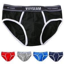 Men's Breathable Soft Cotton Briefs Underwear for Comfortable Daily Wear
