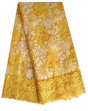 African Lace Net Fabrics Nigerian French Fabric Rope Embroidered and Manual B...