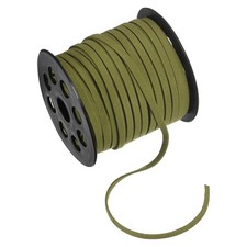 Wildlederband 50Y 5mm flach für DIY Schmuck [Armee Grün]