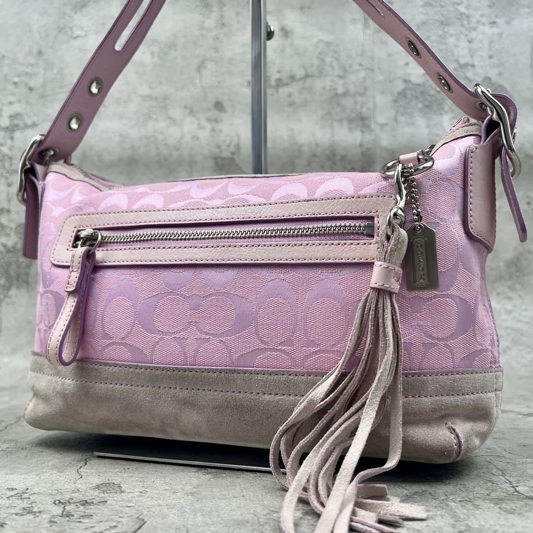バッグ Coach Signature Soho Shoulder Bag Pink Coach Pink Soho Shoulder Bag – Rediscover Vintage