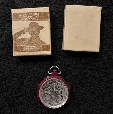 Vintage Taylor Instrument Co. Boy Scouts Bar Needle Compass No. 1075 In Box