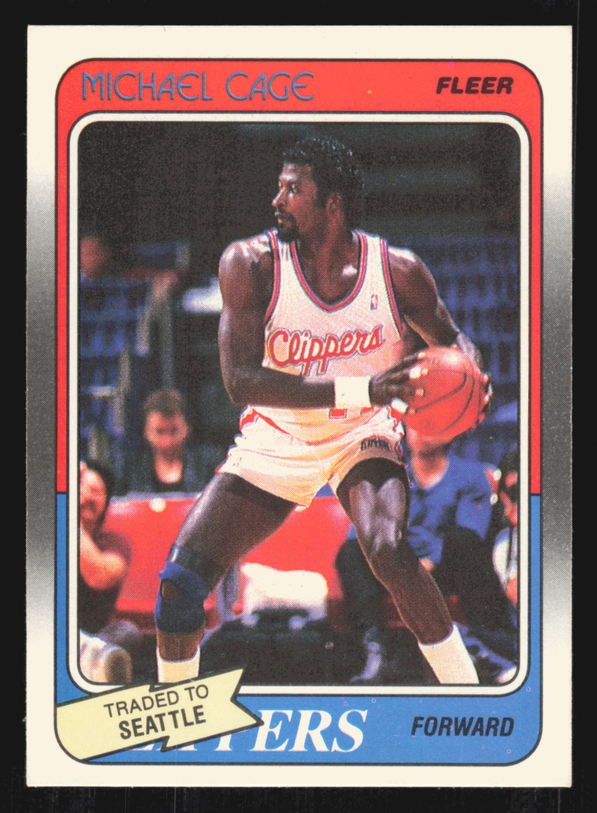 Michael Cage 1988-89 Fleer #62 Los Angeles Clippers NBA Basketball Card