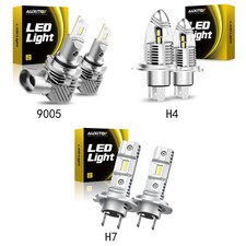 AUXITO H7 H4 9005 LED Headlight High Low Beam Bulb White Fog Light 6500K