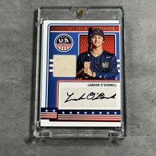 Landon O'Donnell 2023 USA Baseball Stars Stripes Materials Black Ink Auto Patch