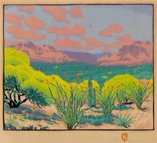 Gustave Baumann : Palo Verde and Ocotea :  1928 : Archival Art Print