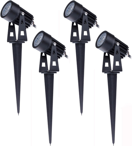Mini Faretti a LED Da Giardino Esterno Con Picchetti IP65 3W 220V Bianco Freddo( - Foto 9 di 12