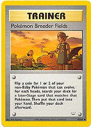 Pokemon Neo Revelation  62/64 Breeder Fields UNLIMITED EDITION Card 