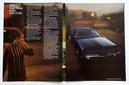 1970 FORD LTD Brougham XL Convertible GALAXIE CUSTOM 500 / Dealer SALE BROCHURE - Picture 4 of 9