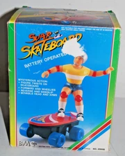 Super Skateboard Skater Battery Operated New Hap-P-Kid Bmc 1992 Vintage