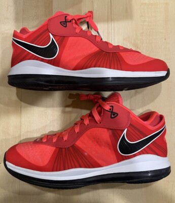 Nike LeBron 8 V/2 Low  Solar Red Yeezy  456849-600 Men s Shoes Size 12 Clean