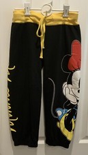 Disney Minnie Mouse Girls Drawstring Waist Knit Pants Small 3/5 Lightweight
