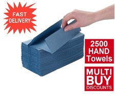 2560 x Blue C Fold Paper Hand Towels tissues Multi Fold Bulk Discount