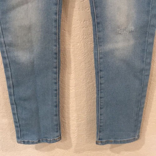Girls First Girls Sz 8 Jeans Blue High Rise Skinny Stretch Denim Distressed - Picture 3 of 9