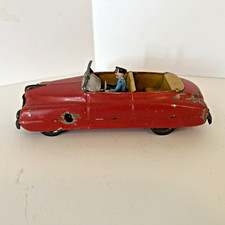 Vintage 7.5" tin wind-up red convertible