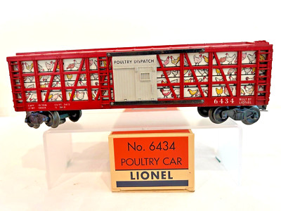 LIONEL6434 #5 POULTRY DISPATCH CAR - ILLUMINATED~ BLT-1958 LIC.REPRO.BOX LK/N