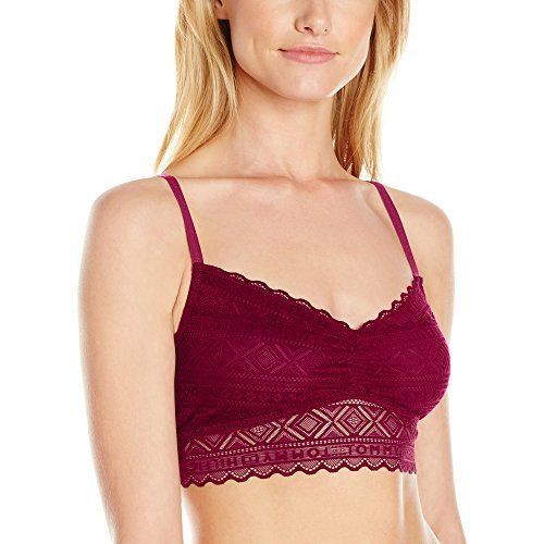 TOMMY HILFIGER Women's Red Plum Heritage Lace Bralette Sz S/P NWT