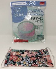 New Washable Filter Pocket Nose Wire Pink Floral Face Mask  Laundry Net