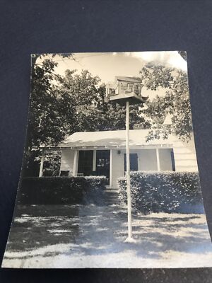 Vintage B&W Photo Photograph, Frank R. Tibbett s Place, Oak Lodge, Lake Worth TX