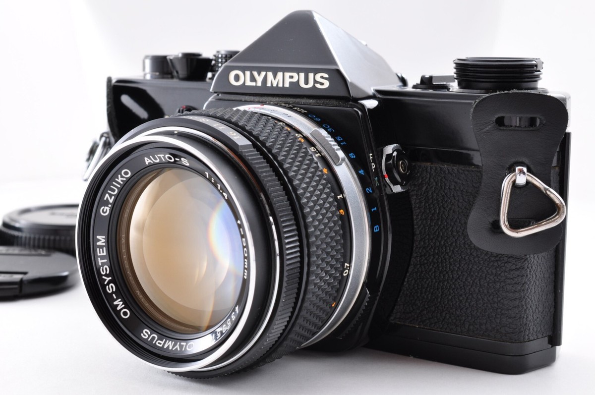 Olympus OM-1 Black 35mm Film Camera G.ZUIKO 50mm f/1.4 Lens