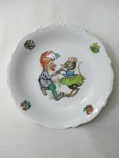 Kinderteller Zwerg Maus Tanz Porzellan 20er Dwarf Gnome Märchen