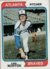 Carl Morton 1974 Topps #244 Atlanta Braves Baseball Card