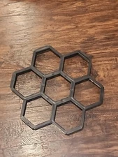 CJGQ 15.7"x15.7"x1.57" Concrete Molds Reusable Walk Maker Stepping 7Honeycomb 