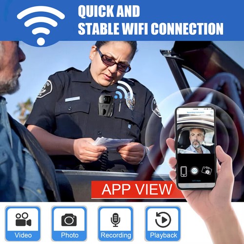 1080P Audio Video DVR IR Night Cam WIFI HD Camcorder Mini Police Body Camera USA - Picture 5 of 16