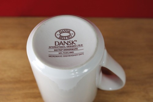 One Dansk BISSERUP White Coffee Mug (s) Thailand Bistro Cup - Picture 4 of 5