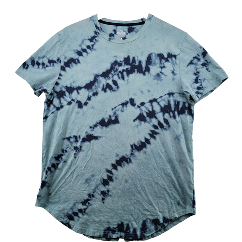 Hollister Curved Hem Tee Women's Size L Acid Washed Camouflage V-Neck T-Shirt