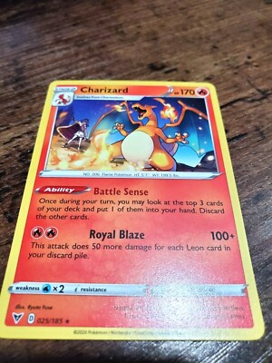 charizard 025/185 rare non-holo mint pokemon card - - - which only gets stronger when you play copies of the Leon Supporter card. Charizard - 025/185 Reverse Holo