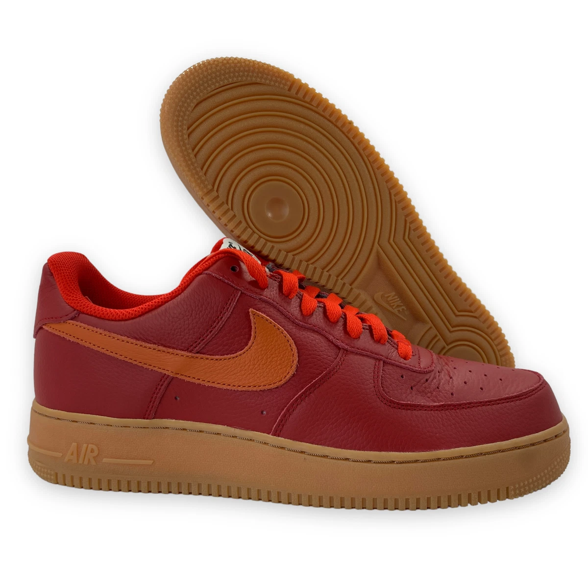 Red air force 1 gum best sale bottom