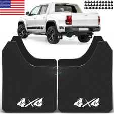 4x4 Mud Flaps For Chevy Silverado 1500 2500 3500 Splash Guard Black Carbon Fiber