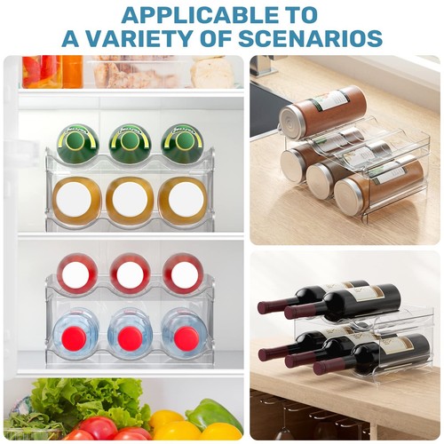Stackable Water Bottle Organizer Holder for Pantry, Fridge - 2 Pack - 第 6/7 張圖片