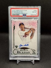 2015 Topps Five Star BYRON BUXTON RC Rookie Auto Emerald /5 #FSA-BBU PSA 8