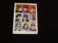 John Lennon Tanzania Commemorative Stamp Sheetlet - Give Peace a Chance
