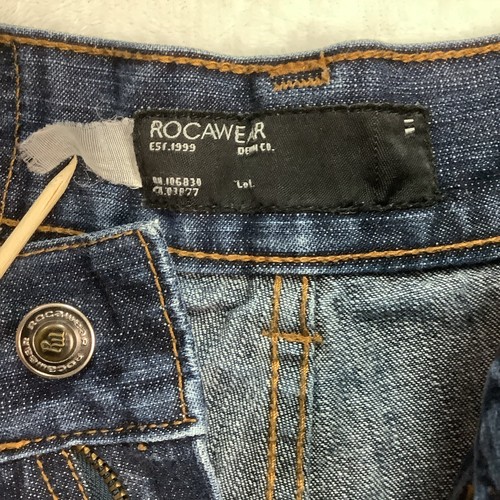 Vintage Rocawear denim co. shorts men’s Size 36 W Embrodiery Baggy streetwear - Picture 9 of 13