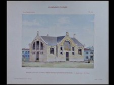 PONT L'ABBE D'ARNOULT, MARCHE COUVERT - 1907 - GRANDE PLANCHE COULEUR - NAUD