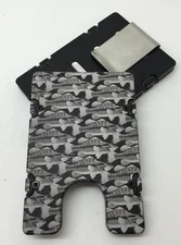 BilletVault Wallet Aluminum RFID protection anodized,Large Mouth Bass Pattern
